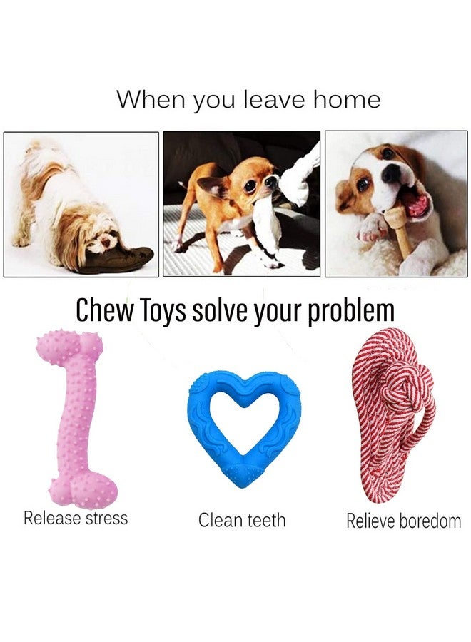 Emily Pets Dog Chew Toys Chew Toys For Dogs Adult Dog Rubber Bone Cat Chew Durable Rope Slipper Toy Teething Toy For Aggressive Chewers For Puppy (Color May Vary) Pack Of3  - Image 4