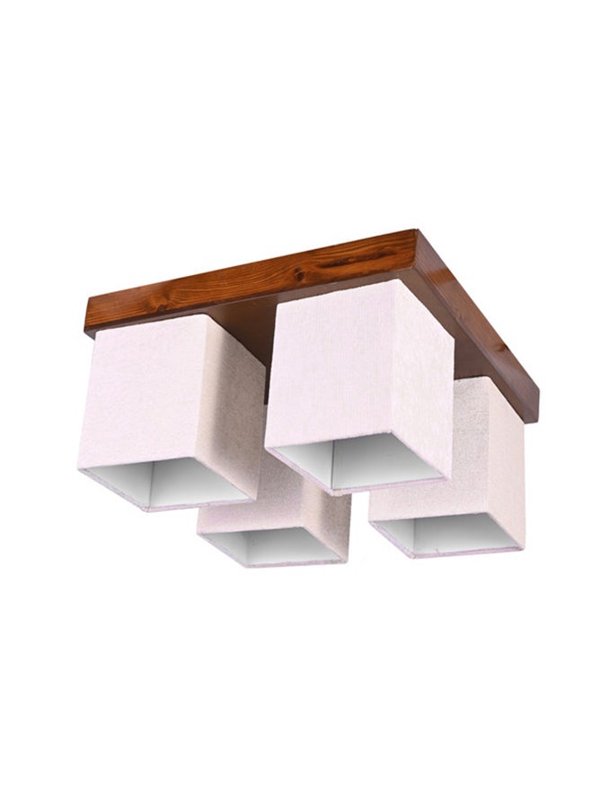 الروضة للإضاءة نجفة اوريتا خشب 4 لمبة | حديث ديكور LED E27 معلقة مصباح سقف اضاءة داخلية مصباح معلق دلاية سقف مودرن نجفة | مناسبة لأي غرفة | | اللون: ألوان متعددة | المقاس: 40x40 سم - Image 1