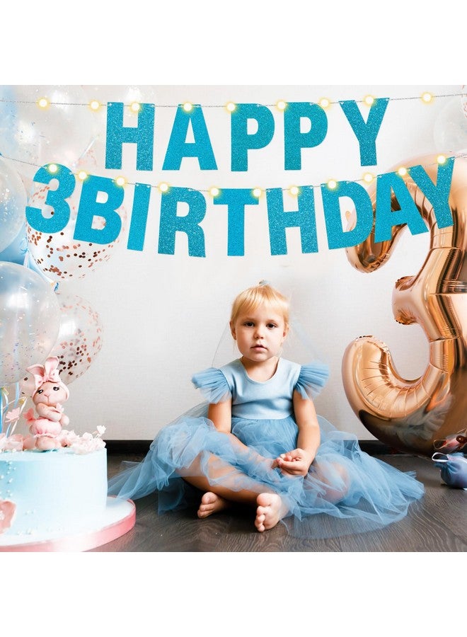 TaoBary 112 Pcs DIY Letter Custom Banner Glitter Customizable Banner Kit Including 107 Letters and Numbers 3 Rope for Valentine Birthday Party(Baby Blue) - Image 5