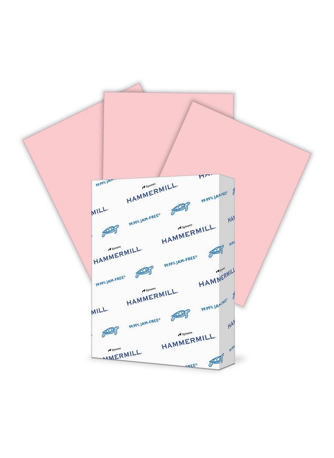Hammermill Colored Paper, 20Lb Pink Printer Paper, 8-1/2 X 11- 1 Ream (500 Sheets) - Made In The Usa, Pastel Paper, 103382R  - Image 1