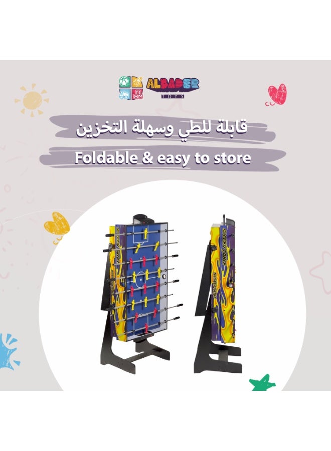 البدر طاولة العاب متعددة للاطفال 4 قدم طاولة بلياردو وهوكي وتنس طاولة وفرفيرة خشب قابلة للطي طاولة العاب منزلية متعددة الاستخدام طاولة رياضية للاطفال والكبار مع جميع الملحقات تصميم احترافي مناسب للمنزل وغرف الالعاب - Image 4