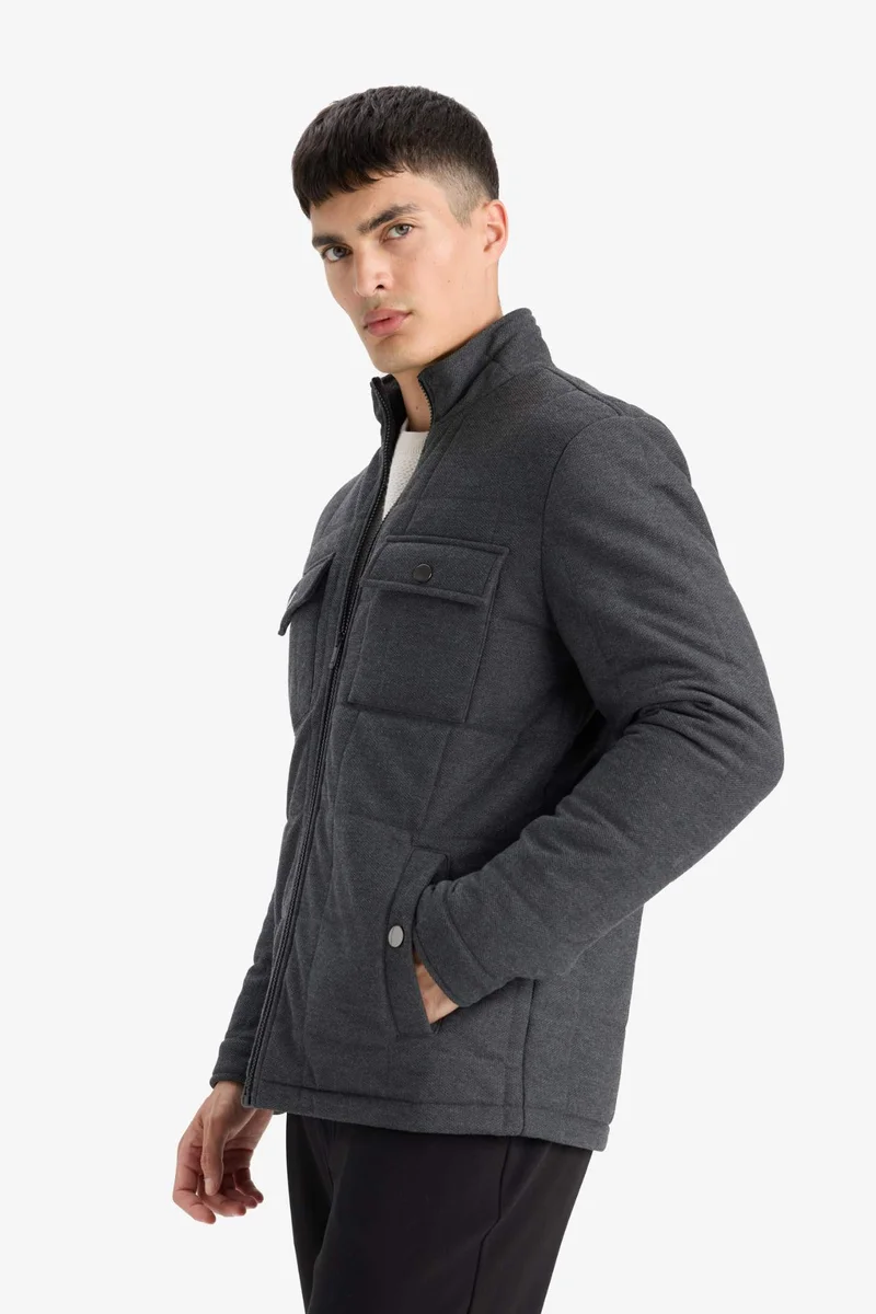 Defacto  Slim Fit Lined Winter Puffer Jacket for Men | Best Price UAE