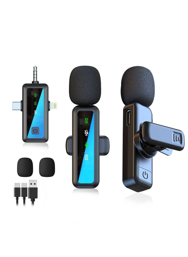 Sisily 2.4G wireless lavalier microphone 48KHz/24Bit high resolution lavalier microphone one to two noise reduction live broadcast recording short video professional microphone  - Image 1
