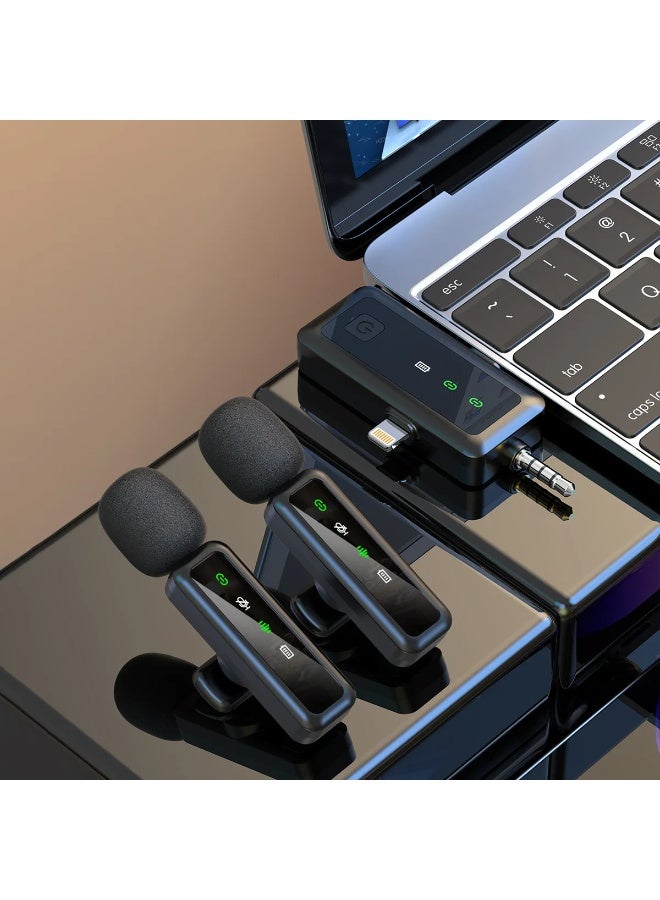 Sisily 2.4G wireless lavalier microphone 48KHz/24Bit high resolution lavalier microphone one to two noise reduction live broadcast recording short video professional microphone  - Image 2