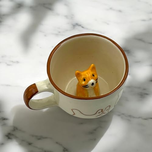 BACKKSPACE RETAIL 3D Animal Coffee Mug Comes with A Cute Cat Inside | Creative Morning Animal Cup for Hot and Cold Tea Milk Coffee | Perfect for Kids Decorations Best Office Cup (Ceramic), 350 ML - Image 5