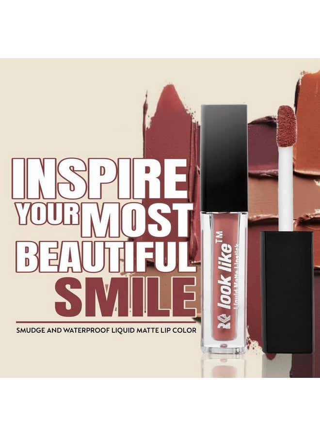 LOOKLIKE | Liquid Matte Lipstick | Stunning, Lasting Color Flawless matte finish Versatility for Any Occasion Professional-Looking | Elevate your Beauty |Pack of -4 - Image 2