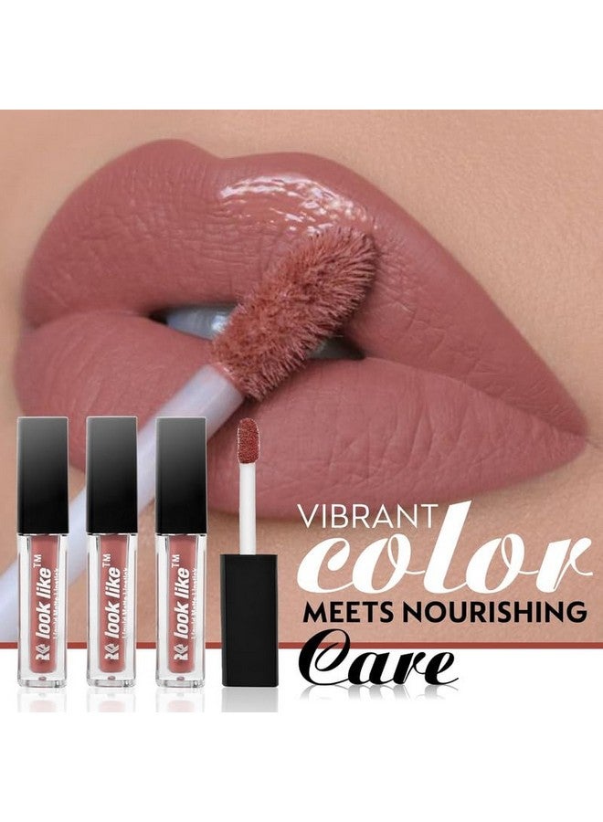LOOKLIKE | Liquid Matte Lipstick | Stunning, Lasting Color Flawless matte finish Versatility for Any Occasion Professional-Looking | Elevate your Beauty |Pack of -4 - Image 4