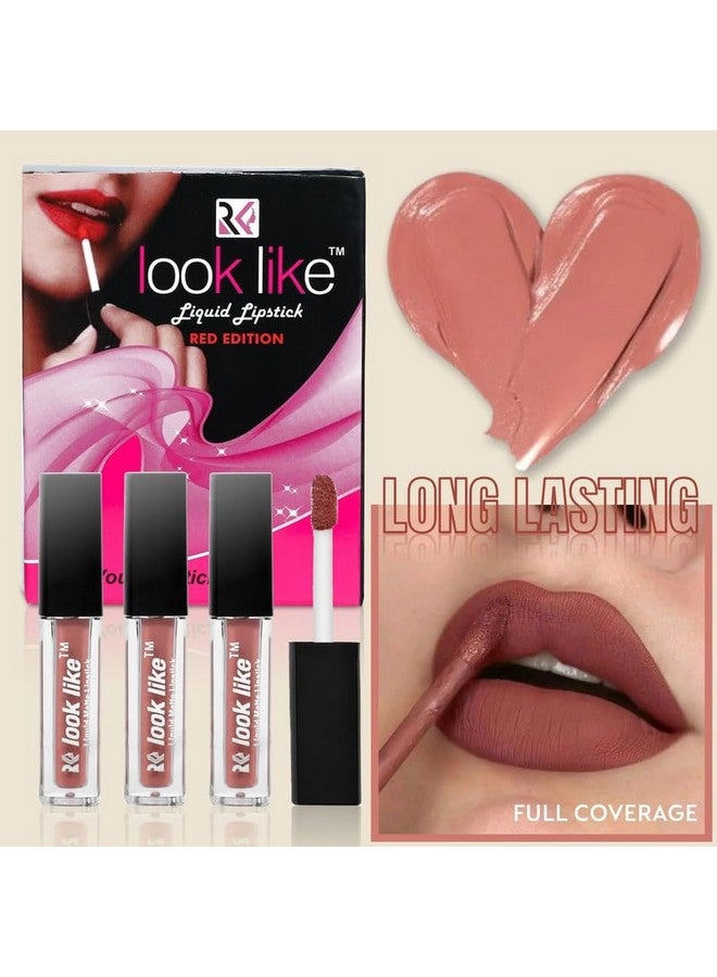 LOOKLIKE | Liquid Matte Lipstick | Stunning, Lasting Color Flawless matte finish Versatility for Any Occasion Professional-Looking | Elevate your Beauty |Pack of -4 - Image 5