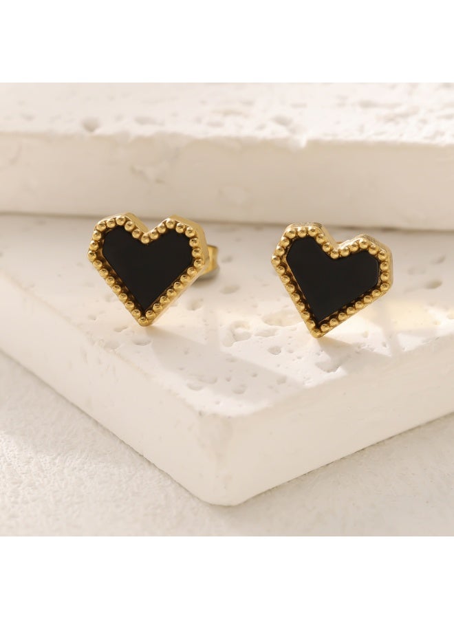 Zoria  Royale Zoria Royale Black Heart 3-Piece Jewelry Set – Necklace, Bracelet & Stud Earrings - Image 5