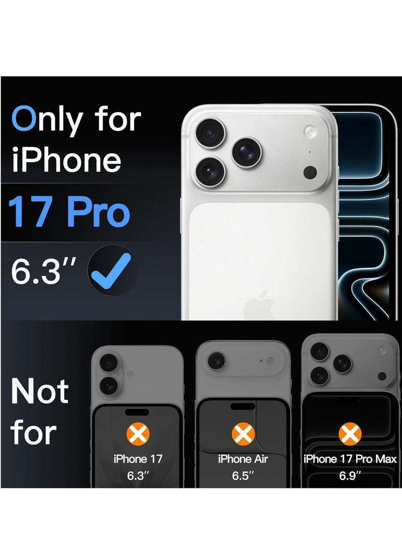 ELTRAZONE iPhone 17 Pro Camera Lens Protector Full Coverage 9H Tempered Glass Ring Cover For iPhone 17 Pro Anti Scratch Metal Plate Drop Protection Protector For iPhone 17 Pro 6.3-inch - Image 2