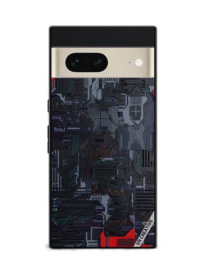 VR CREATIVE Protective Case Cover For Google Pixel 7 Tech Design Multicolour - Image 1