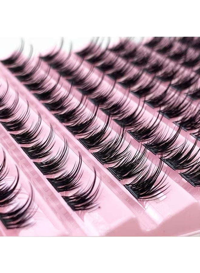 Single Cluster False Lashes Set, Multiple Sizes Eyelashes With Eye Black Mascara Comb And Tweezers, Dense Natural Look Eyelashes, Curl Extension Lashes Eyelashes Set, Enlarge Your Eyes Eyelashes - view 3