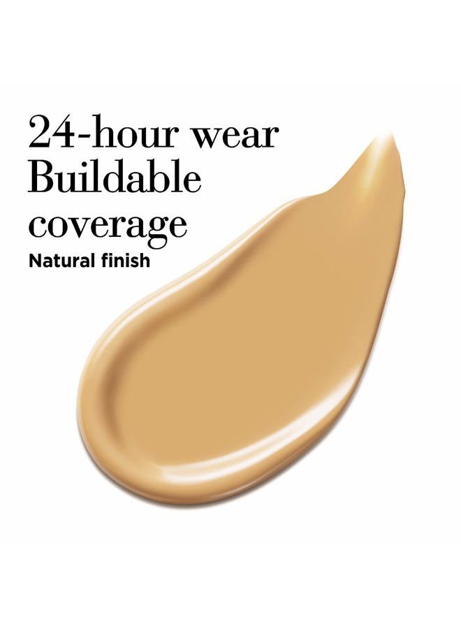 Elizabeth Arden فونداسيون للعناية بالبشرة بلمسة خالية من العيوب مع حمض الهيالورونيك، فيتامين C و E، 340W (للبشرة المتوسطة إلى السمراء مع درجات دافئة وخوخية)، 1 أونصة سائلة. - Image 2