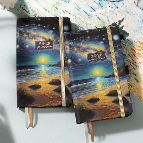 Pinchoco 2026-2028 Pocket Planner/Calendar - 3 Year Monthly Planner 2026-2028, Jan. 2026 - Dec. 2028(36 Months), 6.3" x 3.8", Monthly Pocket Calendar with 60 Note Pages, Pen Hold, Perfect Organizer for Purse - Image 2