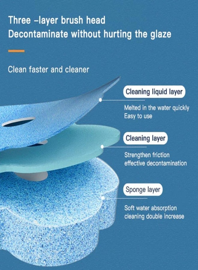 CRIYALE Disposable Toilet Brush with 6pcs Sponge Refills, Wall Mounted Bracket Disposable Toilet Bowl Cleaner Wand, Toilet Cleaning System for Supreme Deep Cleaning and Hygienic Bathroom with Holder - Image 5