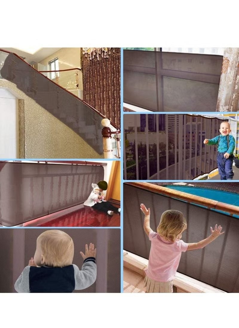 Gonice Durable Adjustable Child Banister Safety Guard Removable Balcony and Stairway Safety Net 300cm*79cm  - Image 4
