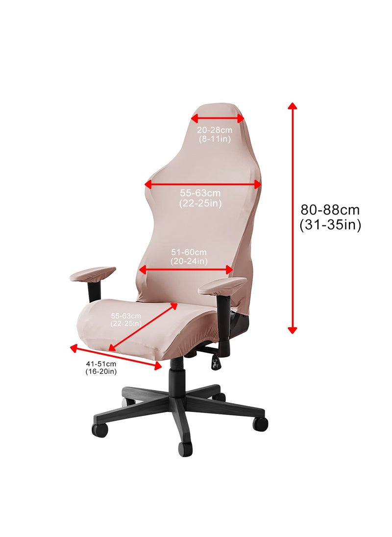 DUNISO Gaming Chair Covers Stretch Washable Computer Chair Slipcovers for Armchair, Swivel Chair, Reclining Racing Gaming Chair,Computer boss Chair ( Light Pink)  - Image 3
