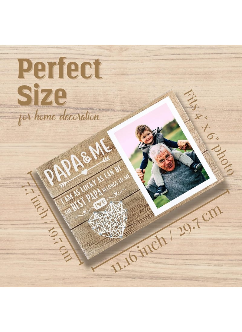 INNObeta InnoBeta Papa Gifts from Grandkids Grandchildren Grandpa Picture Frame Present for Birthday Christmas Fathers Day  for 4 x 6 Photos  PAPA  ME  - Image 4