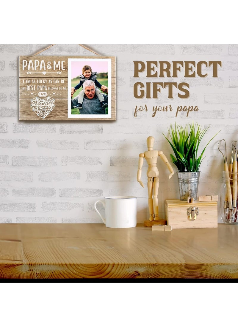 INNObeta InnoBeta Papa Gifts from Grandkids Grandchildren Grandpa Picture Frame Present for Birthday Christmas Fathers Day  for 4 x 6 Photos  PAPA  ME  - Image 2