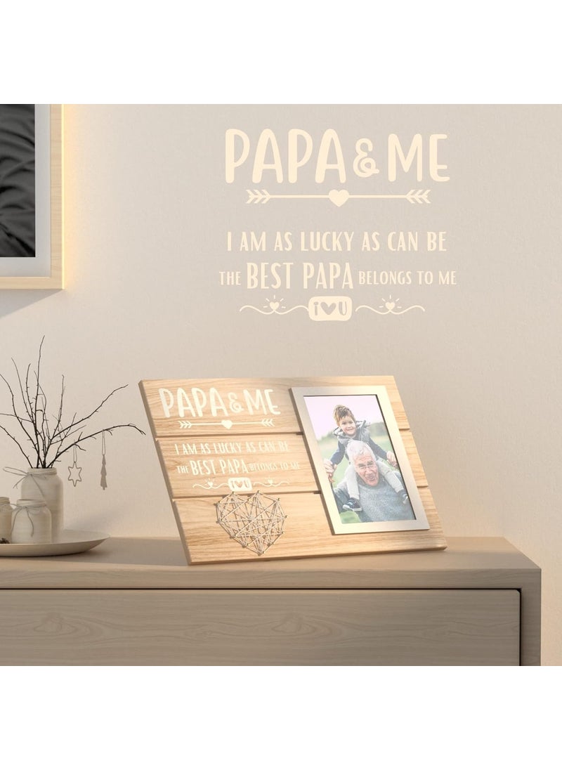 INNObeta InnoBeta Papa Gifts from Grandkids Grandchildren Grandpa Picture Frame Present for Birthday Christmas Fathers Day  for 4 x 6 Photos  PAPA  ME  - Image 3