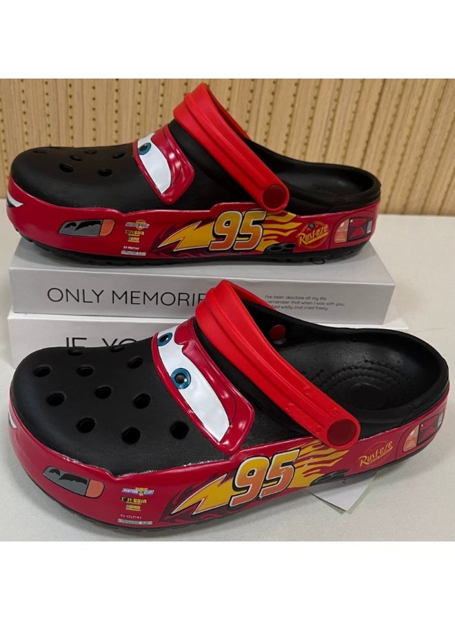 Caroban Mcqueen 95 Car Shoes Men'S And Women'S Popular Outdoor Breathable Casual Beach Shoes Hole Shoes Baotou Sandals