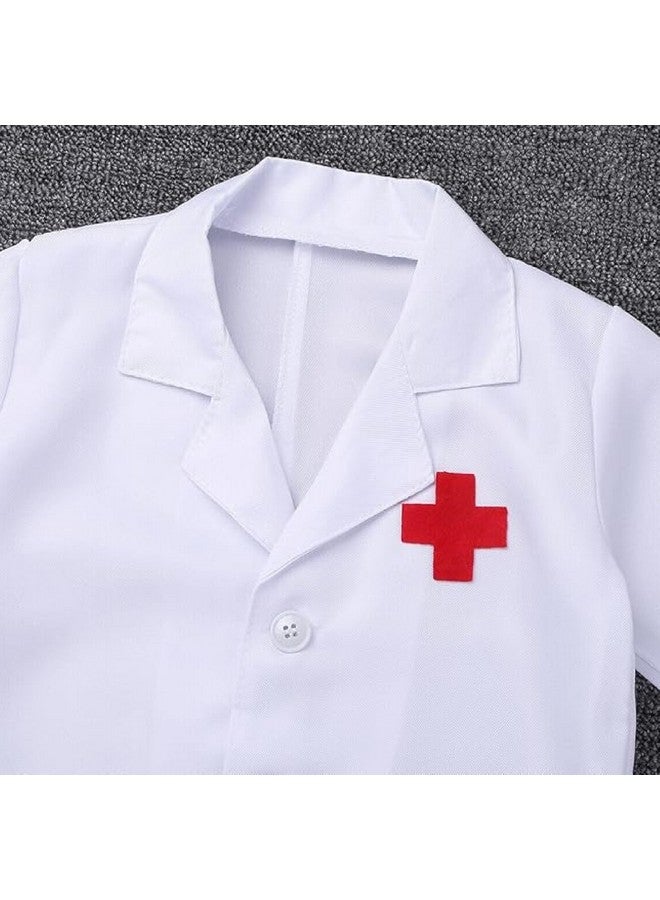FANCY DRESS WORLD Kids Community Helpers Doctor's & Nurse's Coat|Costumes for boys & girls (5-6 Years),white,Cotton Blend  - Image 5