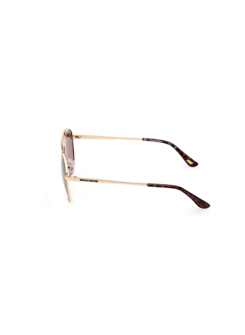 SKECHERS Unisex Polarized Pilot Shape Metal Sunglasses SE627632H58 - Lens Size: 58 Mm - Gold - Image 4