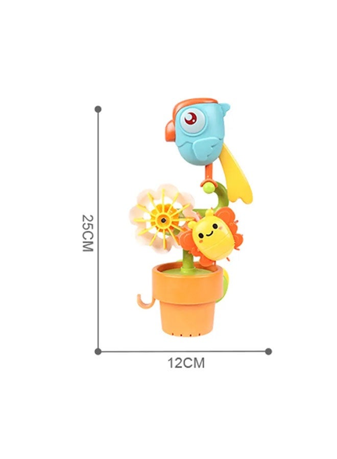 Bath Toys,Small Bird Parrot Bathroom Toy with Anti-bacterial Filter,Watering Can Baby Bath Toy with Strong Suction Cups,Watering Flower Bath Toy Water Series for Kid,Kids Water Spinner for Tub Pool Bath Bathtub Toy,Attaches to Tub Wall for Easy Toy Holder and Storage,Bathtime Bathroom Toys Birthday Gifts for Girls Boys,Preschool Toddler Pool Toys - Image 2