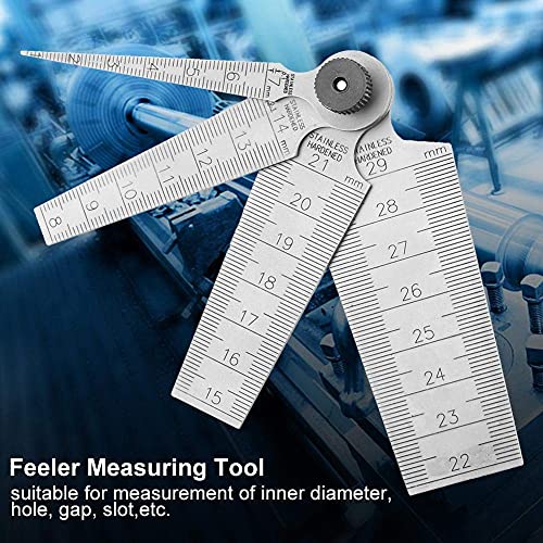Hilitand 1 Set Taper Gage High Precision Stainless Steel Wedge Feeler Hole Taper Ruler Measuring Tool - Image 3