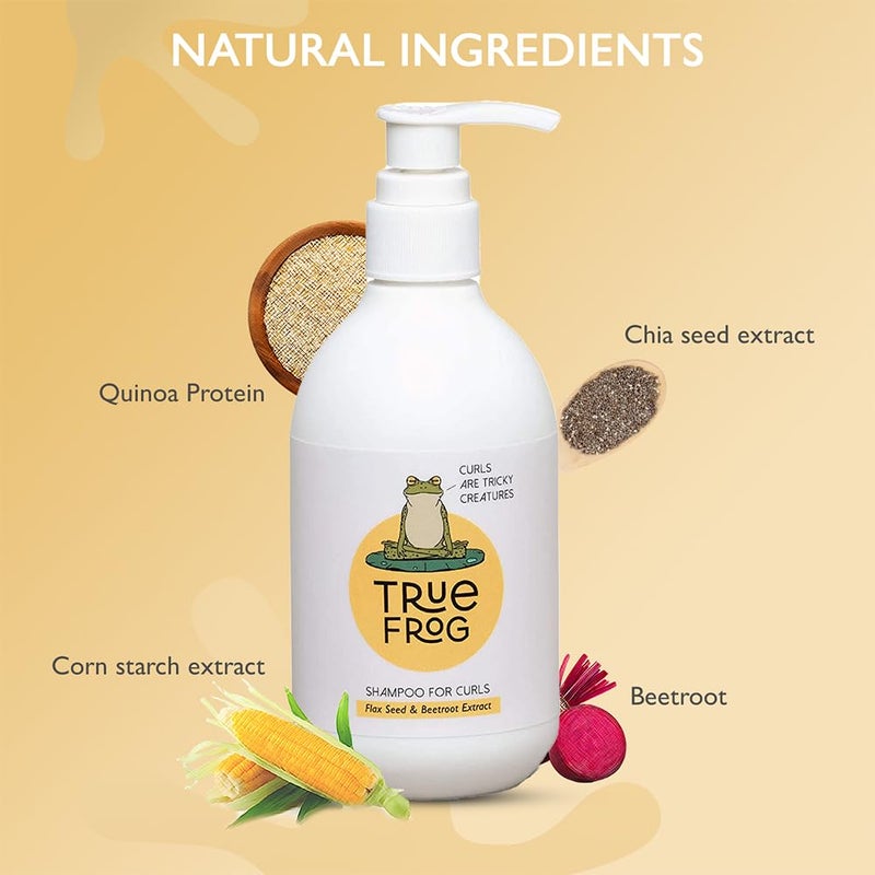 TRue FRoG Hydrating and Moisturising Style Care Shampoo for Curls 250ml Leavein Conditioner for Curly 200g and Styling Gel for Curls 150ml For Curly Wavy Hair Combo Pack of 3 - Image 2