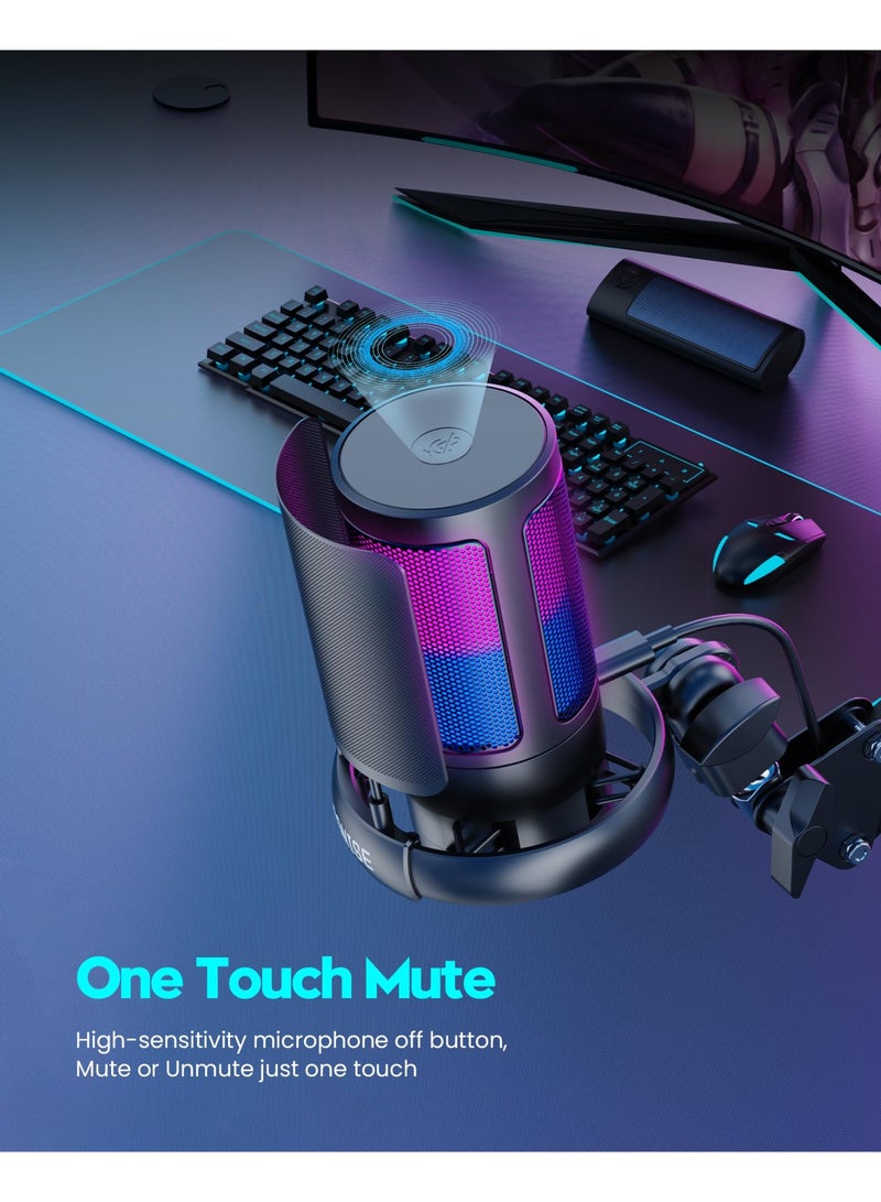 بوليفياز مايك،مايك قيمنق،ميكروفون قيمنق،مايك احترافي  للجيمنق والبث المباشر، مايك خارجي يو اس بي مع صوت واضح وتقليل الضوضاء، متوافق مع مايك فيفا والكمبيوتر - Image 4