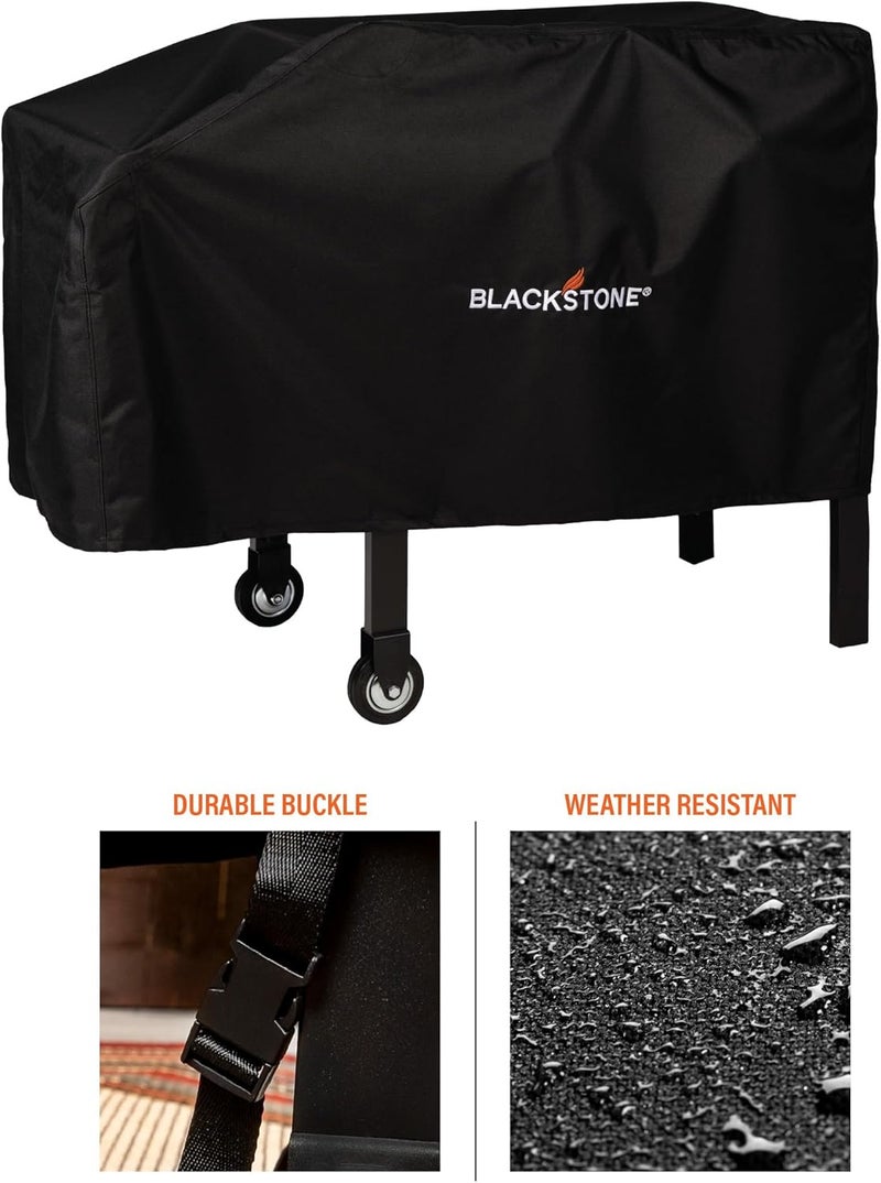 BLACKSTONE 1529 Griddle Cover for 28" Griddle with Single Shelf Without Hood, Water Resistant, Weather Resistant Heavy Duty 600D Polyester Outdoor BBQ Grilling Cover, Black - Image 4