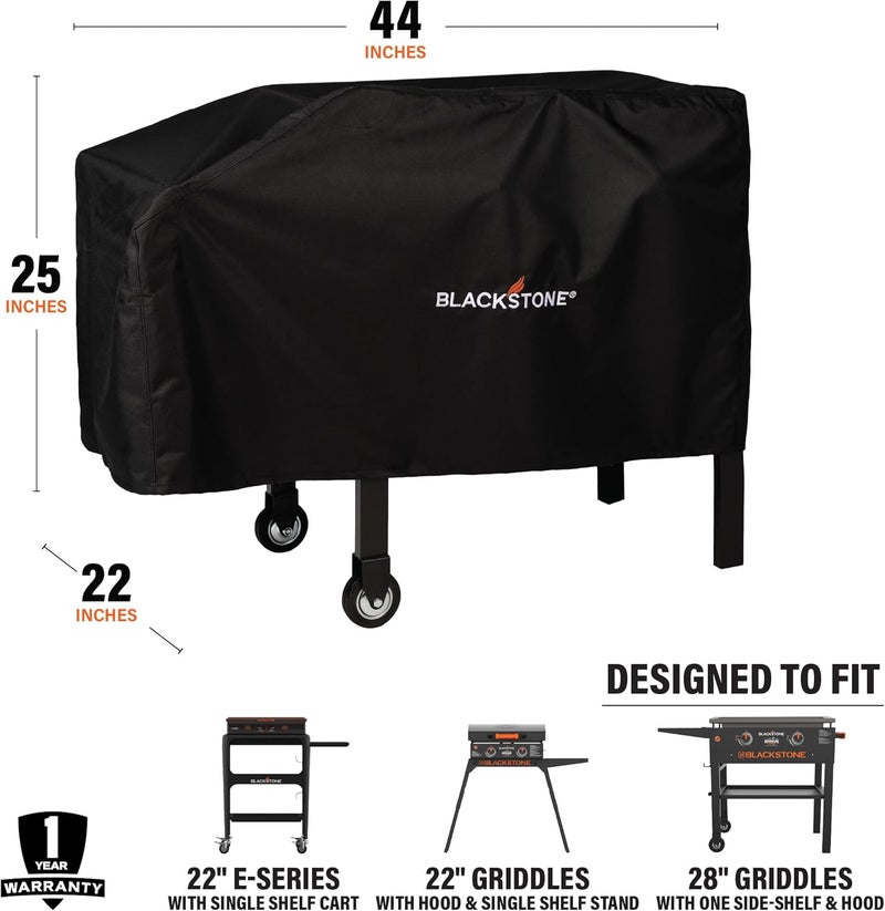 BLACKSTONE 1529 Griddle Cover for 28" Griddle with Single Shelf Without Hood, Water Resistant, Weather Resistant Heavy Duty 600D Polyester Outdoor BBQ Grilling Cover, Black - Image 3