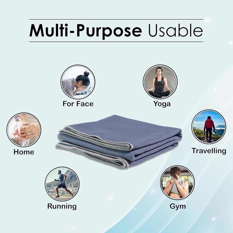 Tressential Compact & Ultra Soft Microfiber Camping Travel Towel | Quick Dry Towel-Super Absorbent & Lightweight for Sports, Beach, Gym, Backpacking, Hiking and Yoga (70 x 150 cm, Navy Blue) - Image 5