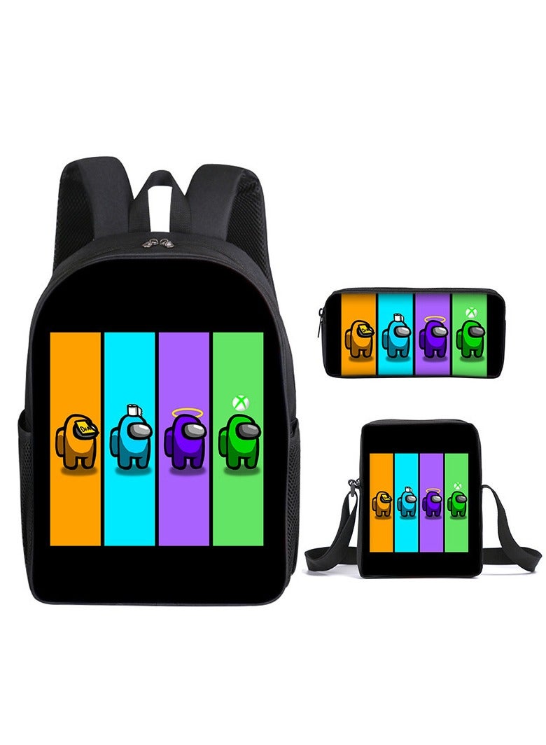 Among Us Backpack For Primary And Secondary School Students Three-Piece Set 29*16*42cm