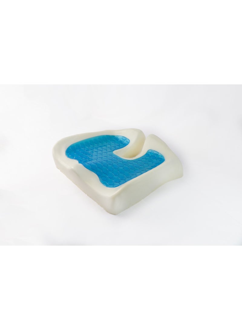 Max Comfort Advanced memory foam fistula seat with cooling gel layer, seat cushion to relieve coccyx and hemorrhoid pressure for long periods of sitting at the office or in the car, 47*36*7, Max Comfort - Image 2