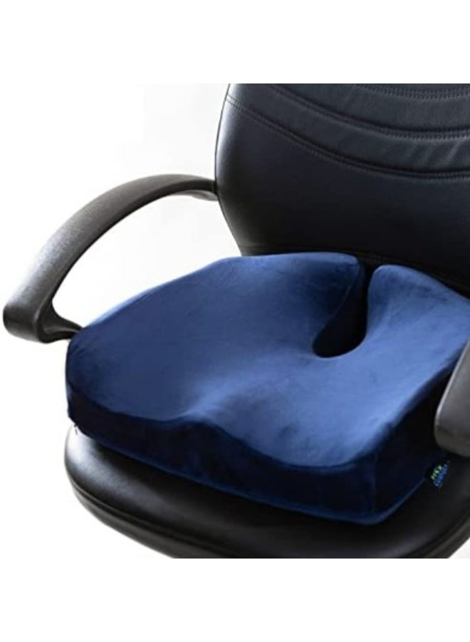 Max Comfort Advanced memory foam fistula seat with cooling gel layer, seat cushion to relieve coccyx and hemorrhoid pressure for long periods of sitting at the office or in the car, 47*36*7, Max Comfort - Image 3