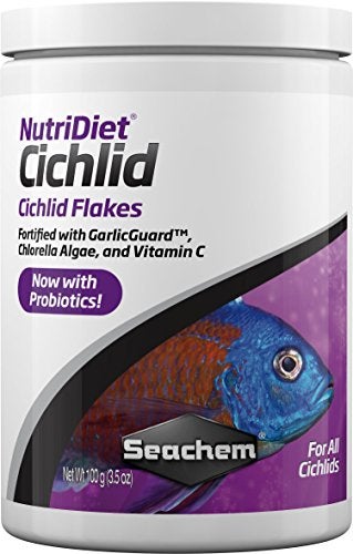 Seachem NutriDiet Cichlid Fish Flakes - Probiotic Formula with GarlicGuard 100g , 3.52 Ounce (Pack of 1) - Image 2