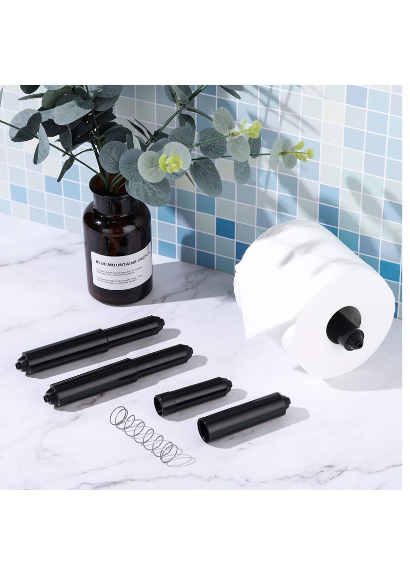 SYOSI - Toilet Paper Holder 2 Pack White Replacement Plastic Spring Loaded Roller, Tissue Roll Insert in Bathroom Roller Spring, Keeps Securely - Image 1