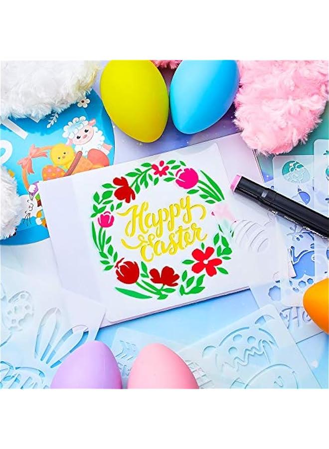 Arabest 25 Pieces Easter Stencils Easter Theme Templates Reusable Plastic Drawing Stencils Journal Painting Templates for Party Home Decor DIY Crafts Scrapbook Making  - Image 4