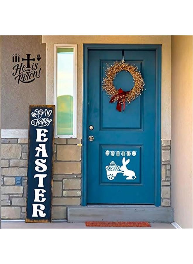 Arabest 25 Pieces Easter Stencils Easter Theme Templates Reusable Plastic Drawing Stencils Journal Painting Templates for Party Home Decor DIY Crafts Scrapbook Making  - Image 5