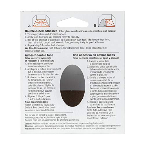 Duck Brand Indoor/Outdoor Carpet Tape, 1.41-Inch x 42 Feet, White (286373) - Image 2