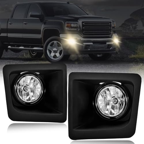 SINYATO INDUST Fog Lights Compatible with 2014 2015 GMC Sierra 1500,Bumper Driving Fog Lamp Assembly, Halogen Bulbs，OEM-Style Replacement, DOT Certified（1 Pair） - Image 1