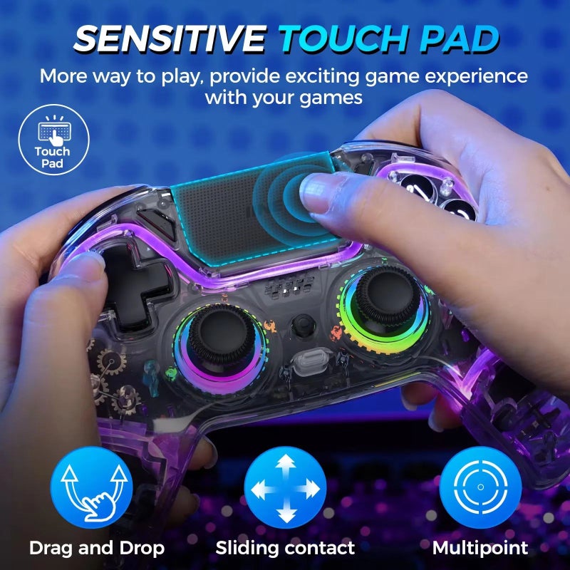 Iine L977 Wireless Controller for PS4 PC Steam Switch Pro Android iOS Tablet, Black - Image 3