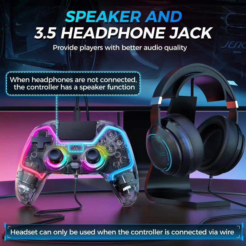 Iine L977 Wireless Controller for PS4 PC Steam Switch Pro Android iOS Tablet, Black - Image 4