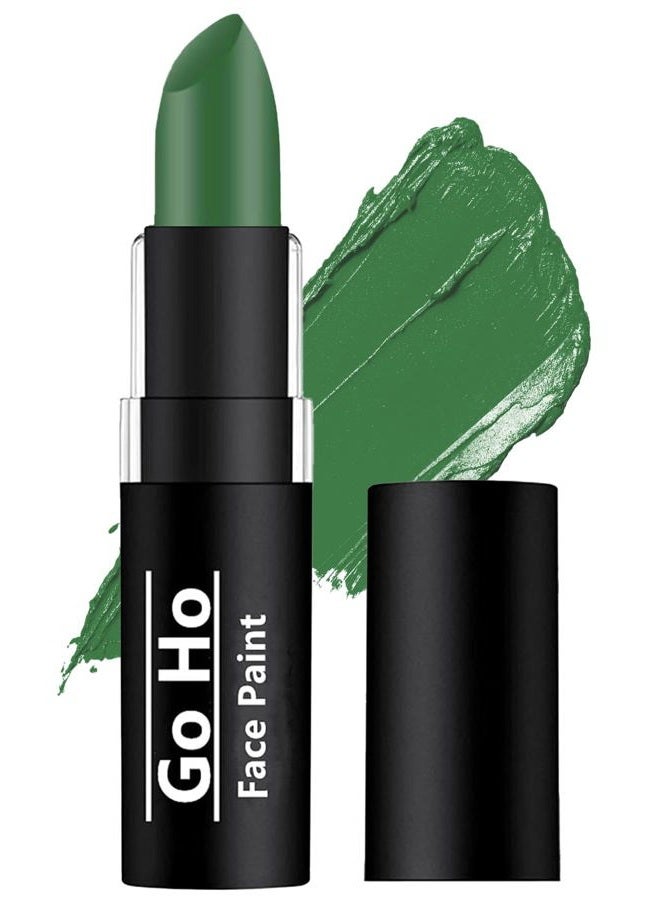 Go Ho Green Cream-Blendable Stick,Green Eye Black Face Body Paint,Hypoallergenic Camo/Hunting Face Paint Stick,SFX Witch Makeup,Safe Facepaint/Lip Smacking for Halloween - Image 1
