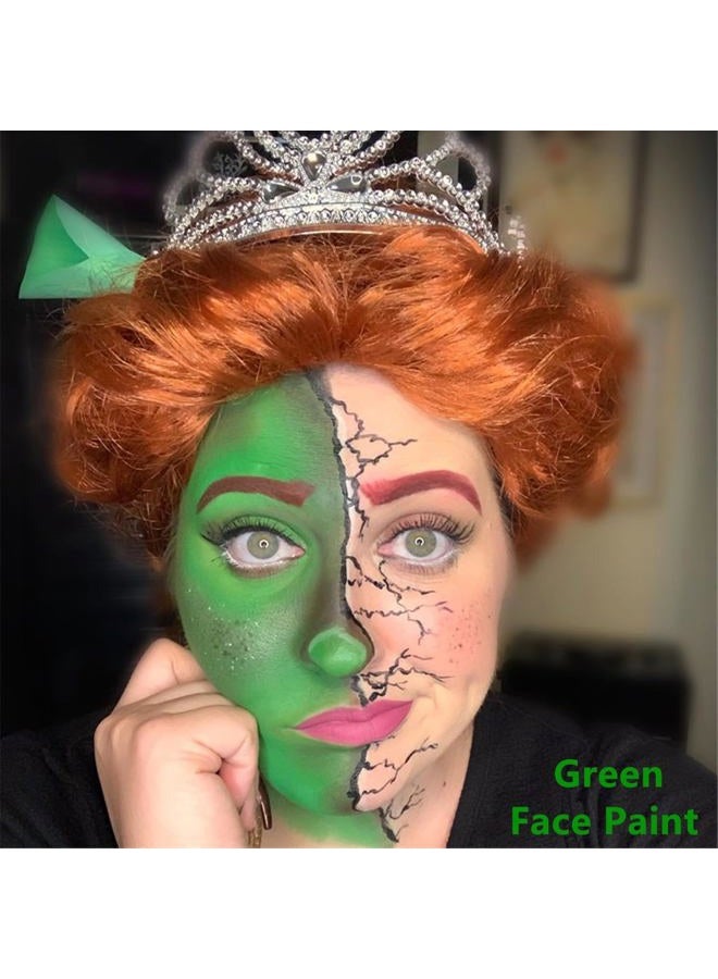 Go Ho Green Cream-Blendable Stick,Green Eye Black Face Body Paint,Hypoallergenic Camo/Hunting Face Paint Stick,SFX Witch Makeup,Safe Facepaint/Lip Smacking for Halloween - Image 2