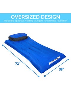 Swimline Original Fabric Covered Pool Float Mattress Lounger Raft For Adults & Kids I Comfortable Head Rest & Quick-Dry Cover For Adult Or Kid Floating & Lounging Dogs 9057  - Image 3
