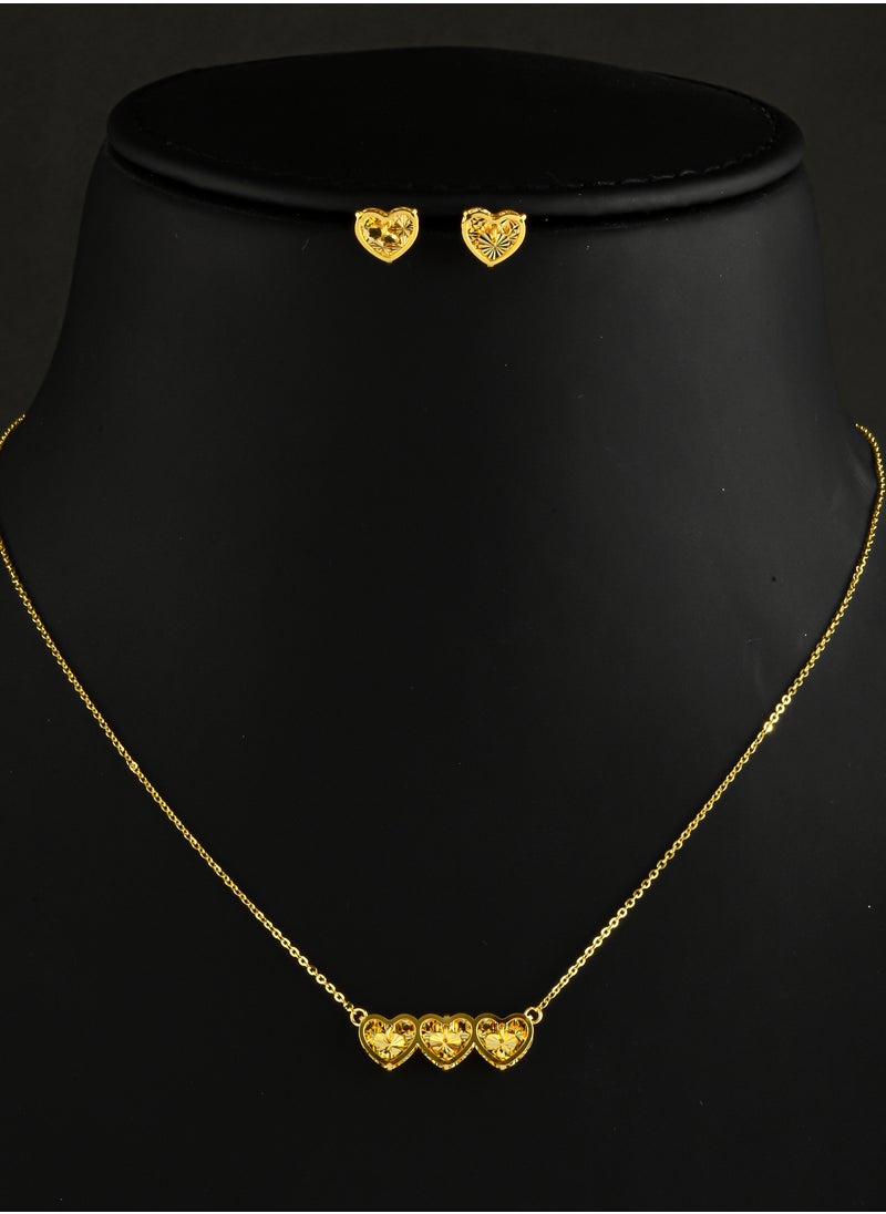 BAFLEH JEWELLERY Everyday Elegance in 22kt Gold – Discover Bafleh Jewellery’s Gracefully Lightweight Necklace Set 