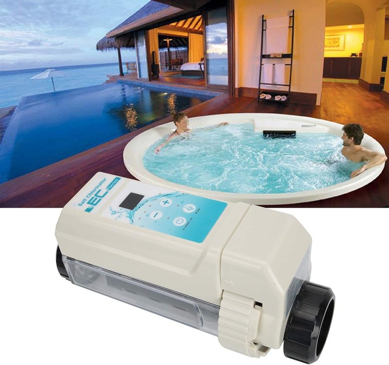 klarako Saltwater Chlorinator, 12g/H Automatic Cleaning Salt Water Pool Chlorine Generator System, Complete Functions Simple Operation Pool Chlorine Generator Chlorinator for SPA Swimming Pool - Image 5
